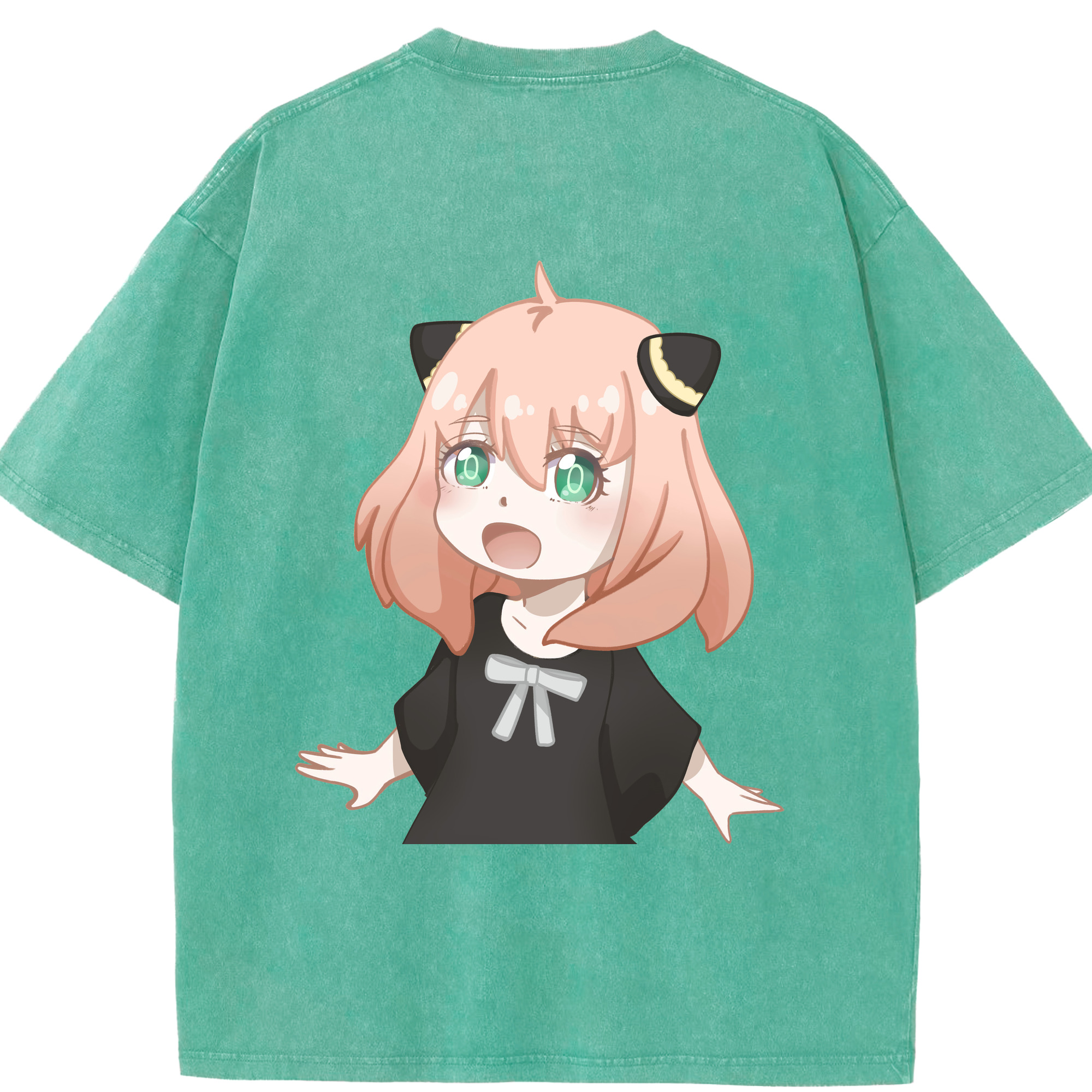 （画像用） SPY×FAMILY间谍家家酒 綿100% ヴィンテージ風 半袖Tシャツ（背面プリント）